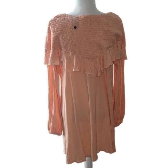NWOT Free People Beach Peach Cottage Core Pockets Dress S - Picture 6 of 10